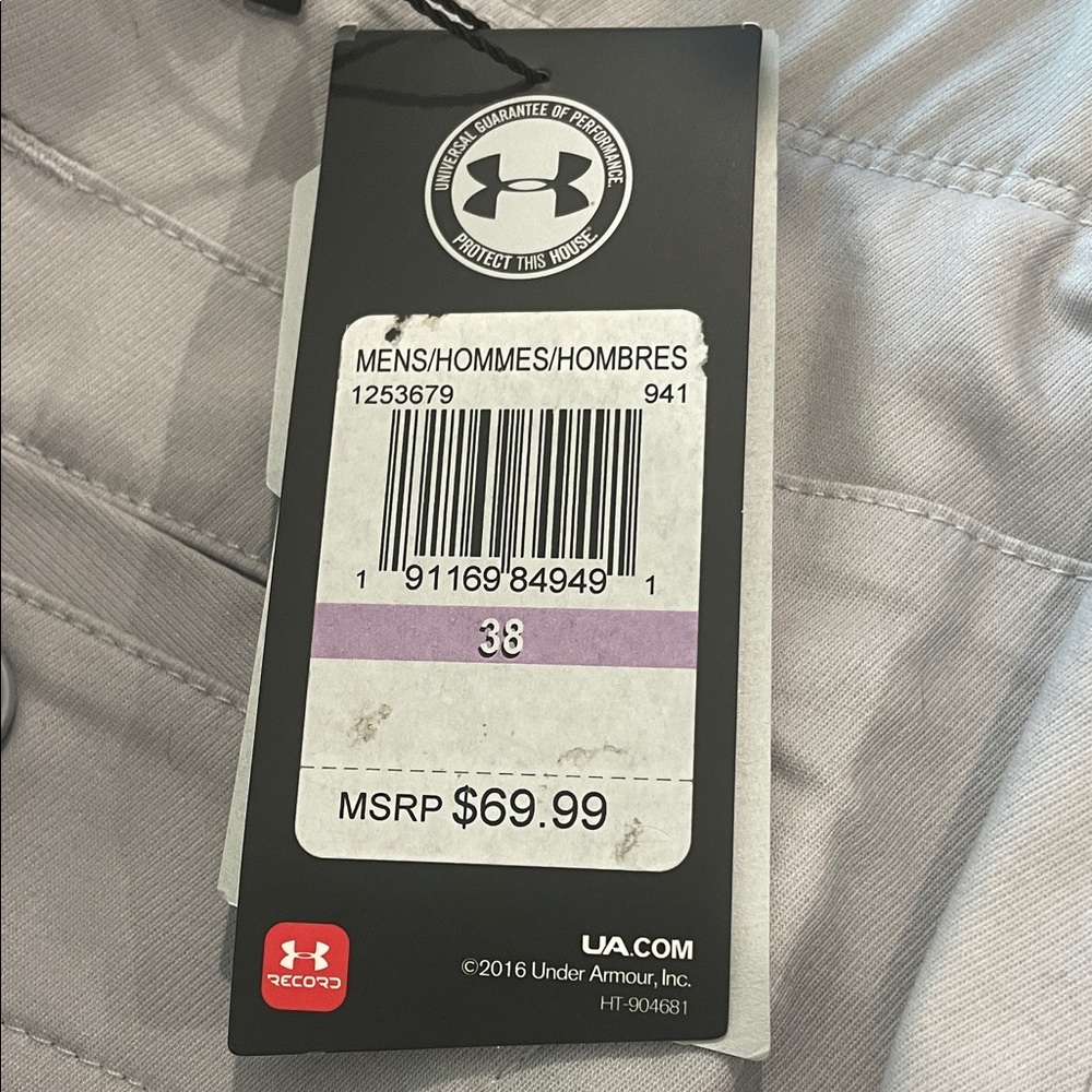 Under Armour Light Gray Flat Front Performance Sh… - image 3